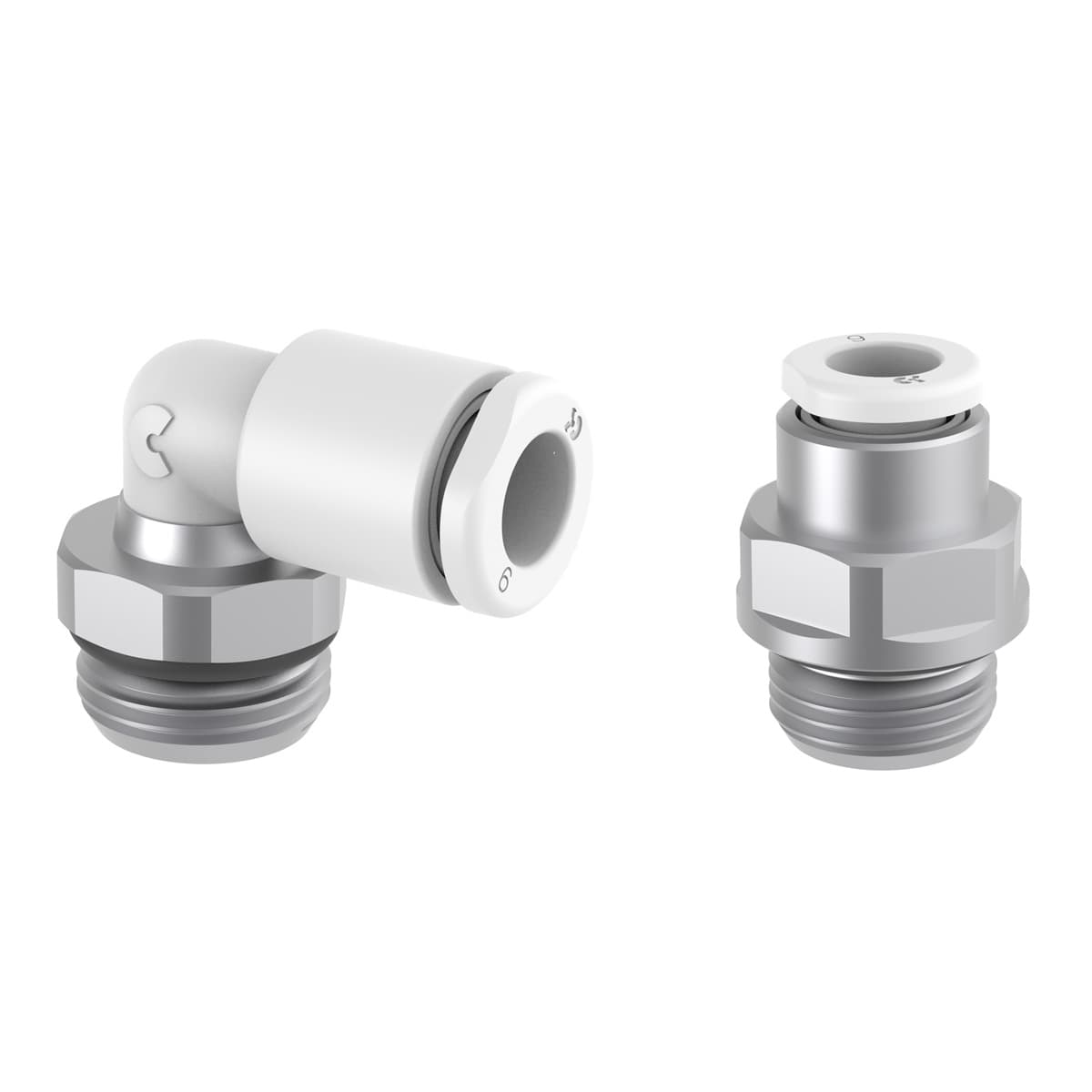 Racores super rápidos GRIPfit Diámetros exteriores del tubo: 6, 8, 10, 12, 16 mm Roscas: ISO-228 BSPP (G1/8, G1/4, G3/8).