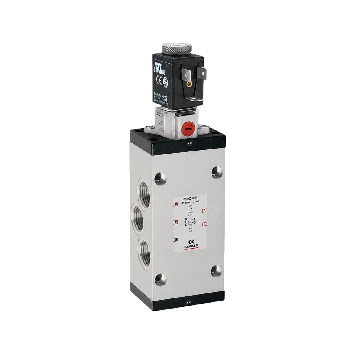 Electroválvula 5/2 vías de G1/2, monoestable - Mod. 452... (imagen 2)