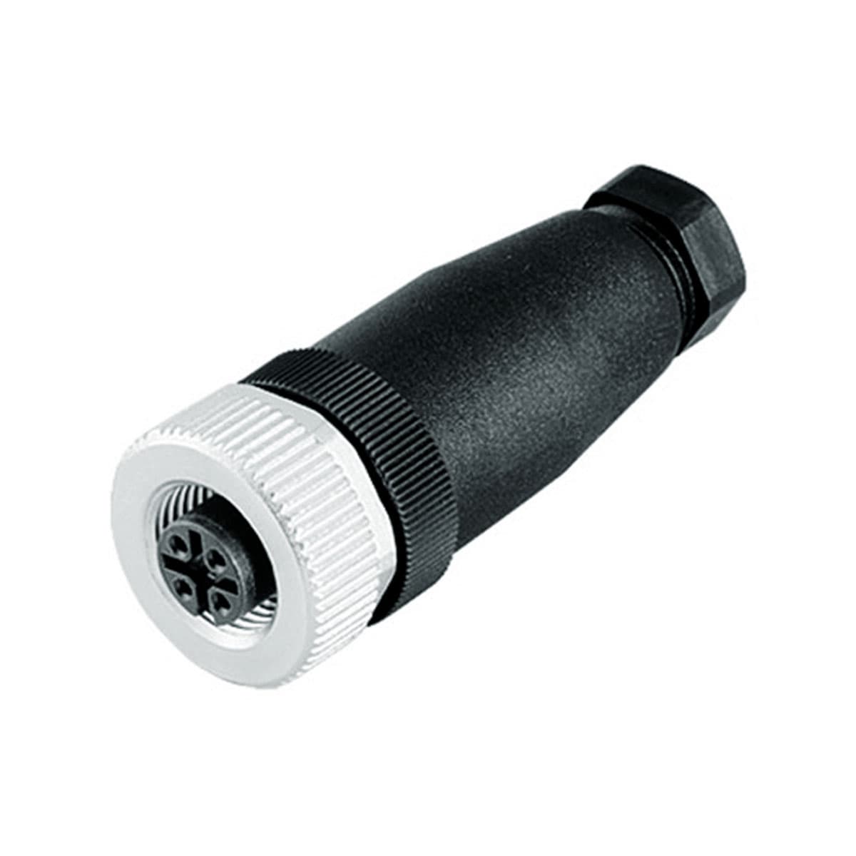 Conector recto hembra M12 8 polos Mod. CS-LF08HC