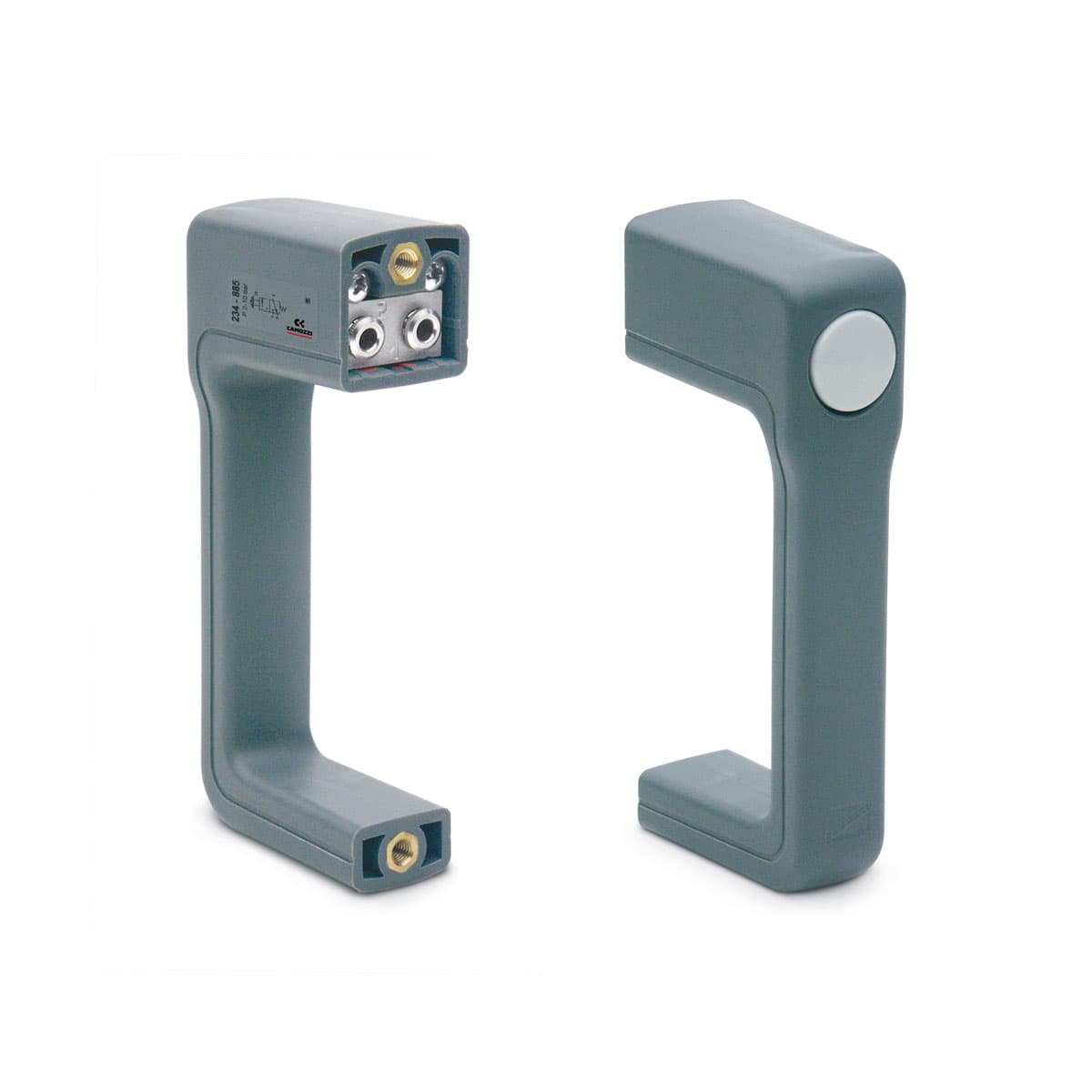 Miniválvula de manija Manija con microválvula neumática 3/2 NC y NO Manija con microinterruptor incorporado