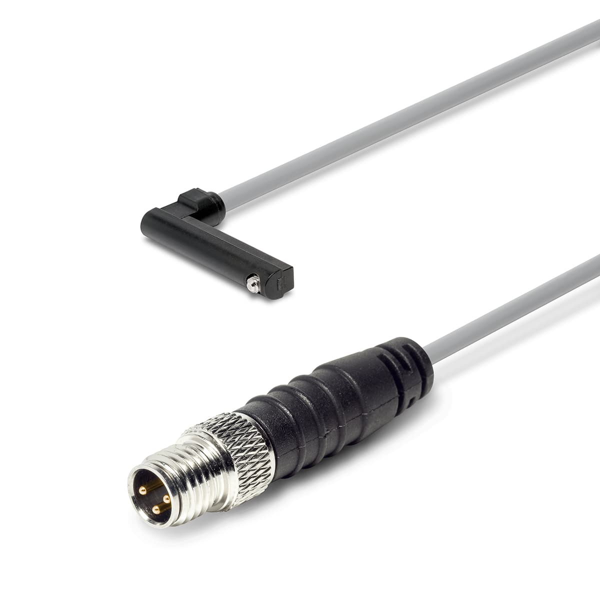Sensores magneticos, conector macho M8 3 polos, ranura D, 90°