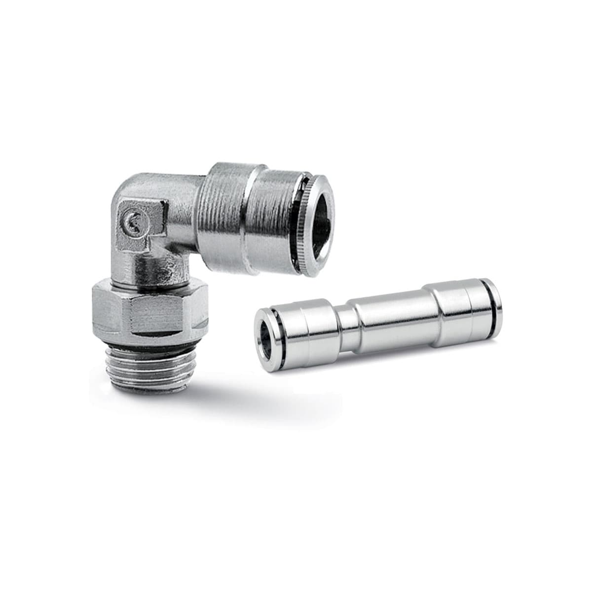 Racores y accesorios OX1 para aplicaciones de gases medicinales Diámetro externo de tubo: Ø 4, 6 y 8 mm Roscas: métrico (M5), cilíndrico (G1/8, G1/4), cónico (R1/8, R1/4)