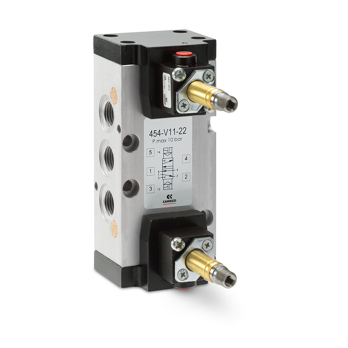 Electroválvula 5/2 vías de G1/4, biestable - Mod. 454...