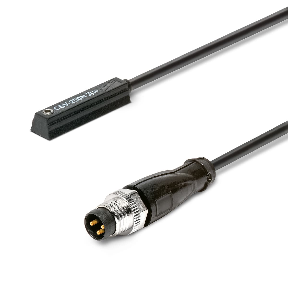 Sensores magneticos, conector macho M8 3 polos para ranura en V Mod. CSV-M8