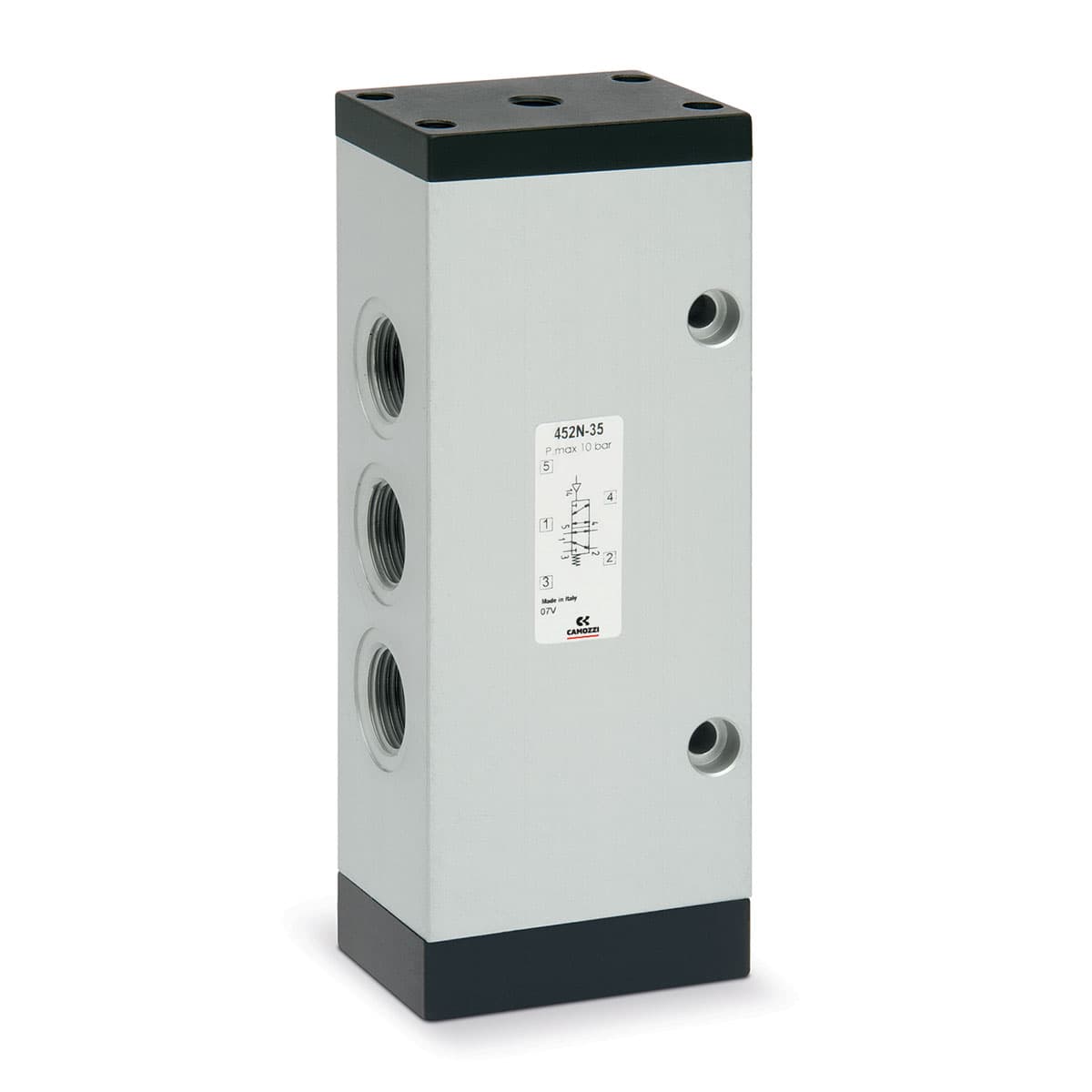 Válvula 5/2 vías conexiones de G1/2, monoestable - Mod. 452N-35
