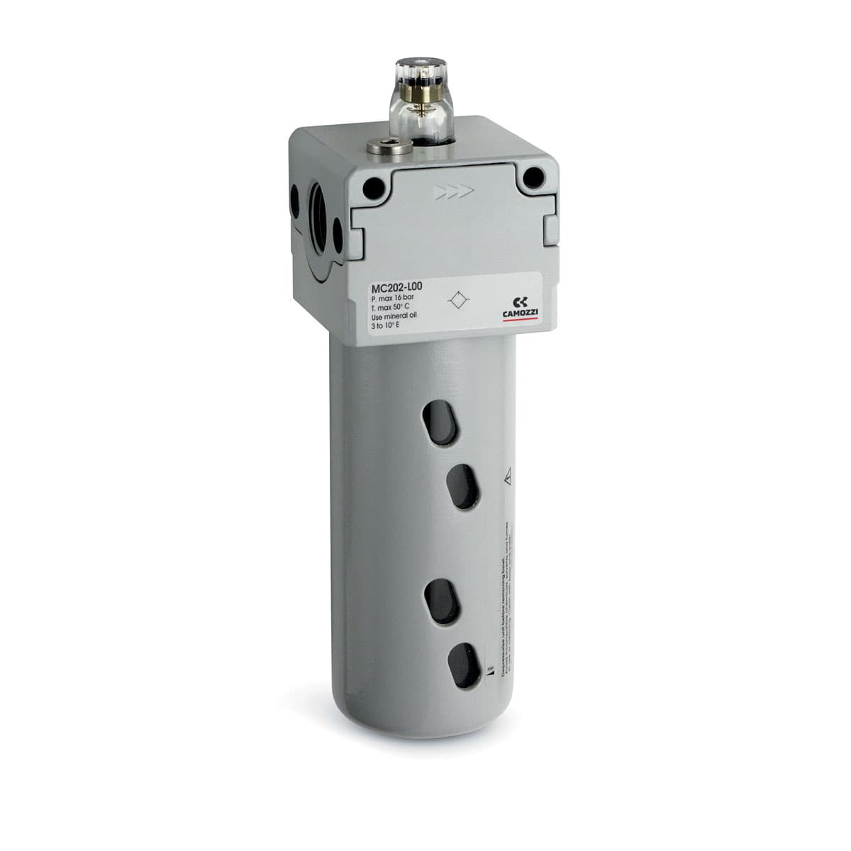 Lubrificadores Conexiones G1/4, G3/8 y G1/2 Modular Vaso con protección metálica y montaje a bayoneta