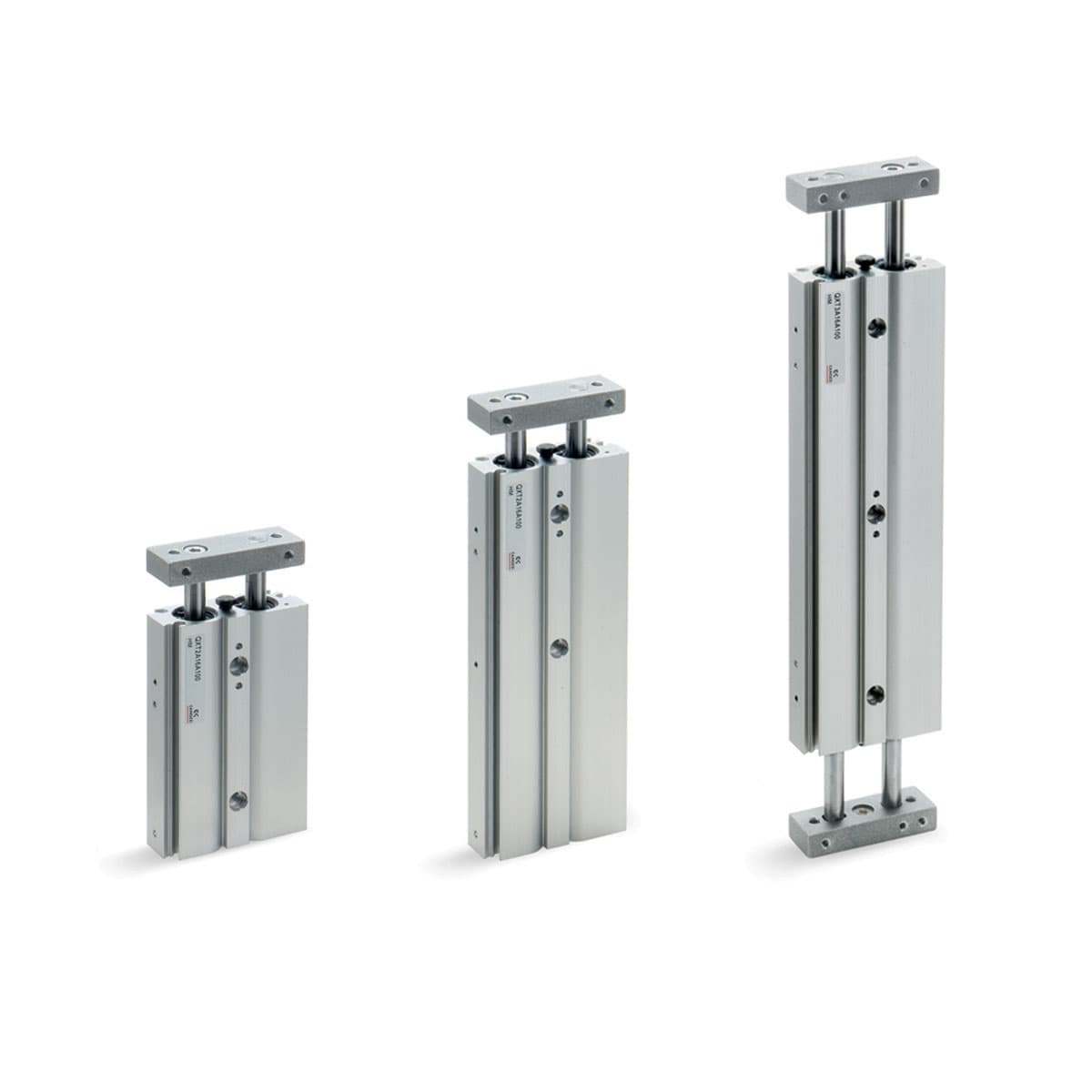 Cilindros doble Pistón Doble efecto, mágneticos, guíados Ø 10x2, 16x2, 20x2, 25x2, 32x2 mm