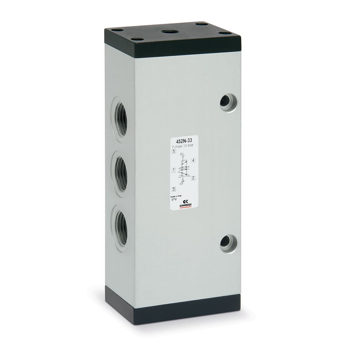 Válvula 5/2 vías conexiones de G1/2, biestable - Mod. 452N-33