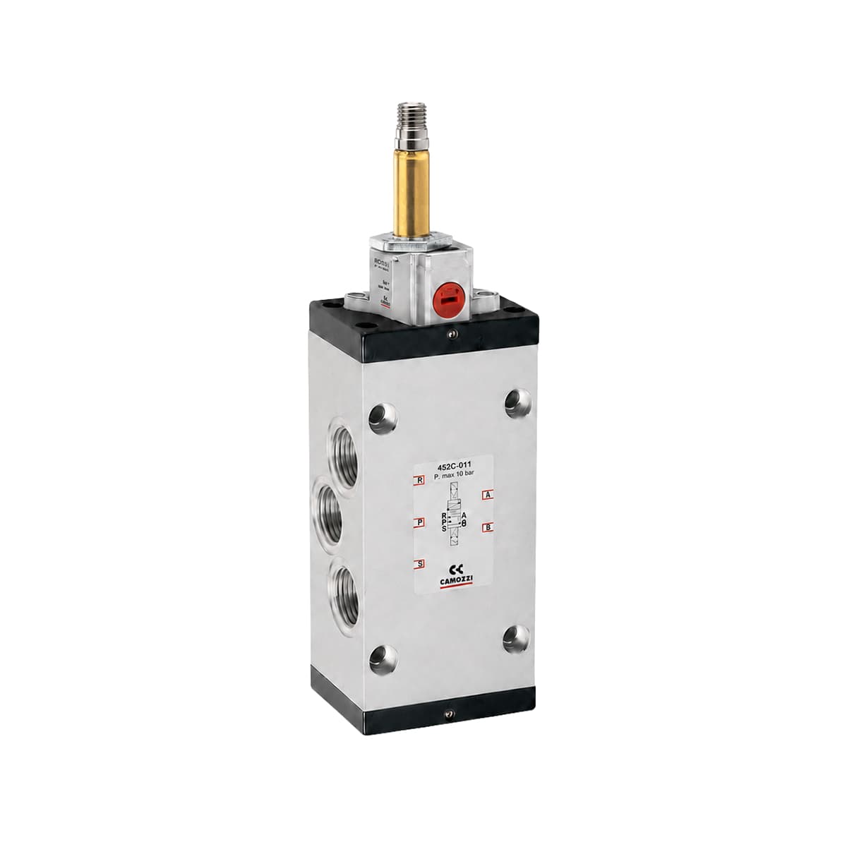 Electroválvula 5/2 vías de G1/2, monoestable - Mod. 452...