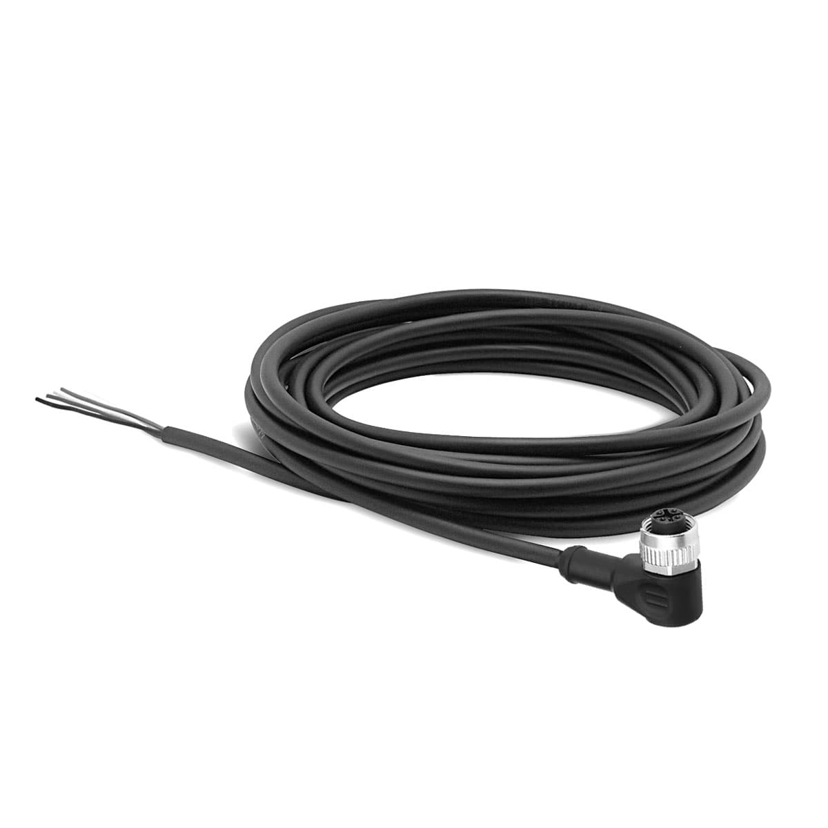 Cable con conector M12 de 5 pines, 90°, hembra Mod. CS-LR05HB