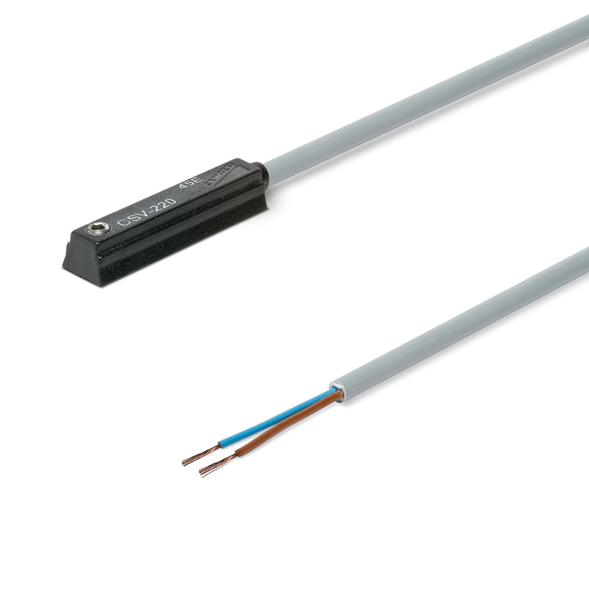 Sensores magnéticos con cable 2 o 3 hilos para ranura en V Mod. CSV