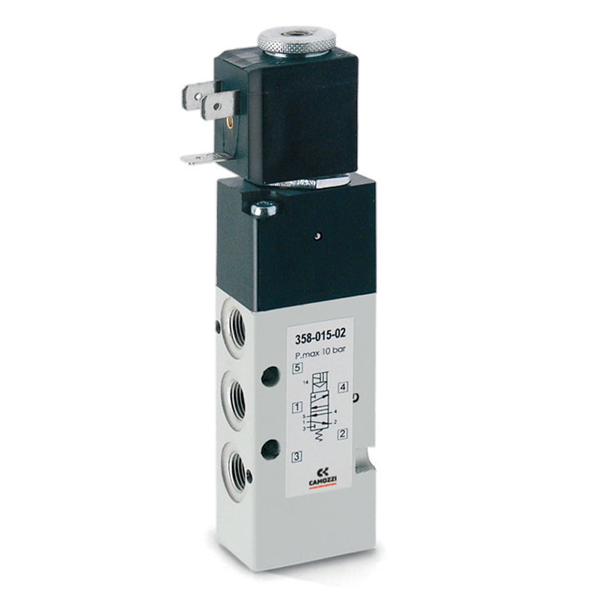Electroválvula 5/2 vías de G1/8 monoestable - Mod. 358... (imagen 2)
